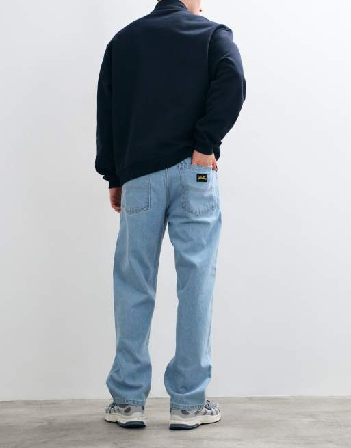 Stan Ray standard 5 straight leg jeans in mid wash blue, 3 of 5
