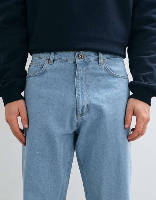 Stan Ray standard 5 straight leg jeans in mid wash blue, 4 of 5