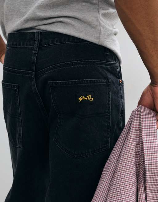 Stan Ray standard 5 straight leg jeans in stonewash black, 2 of 5