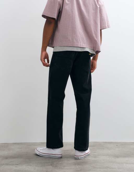Stan Ray standard 5 straight leg jeans in stonewash black, 5 of 5