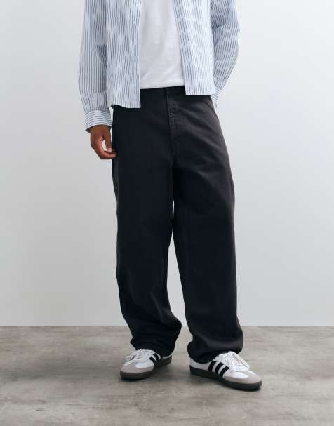 Stan Ray straight leg garage trousers in black - view 1