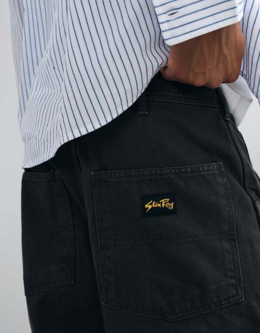 Stan Ray straight leg garage trousers in black, 2 of 5