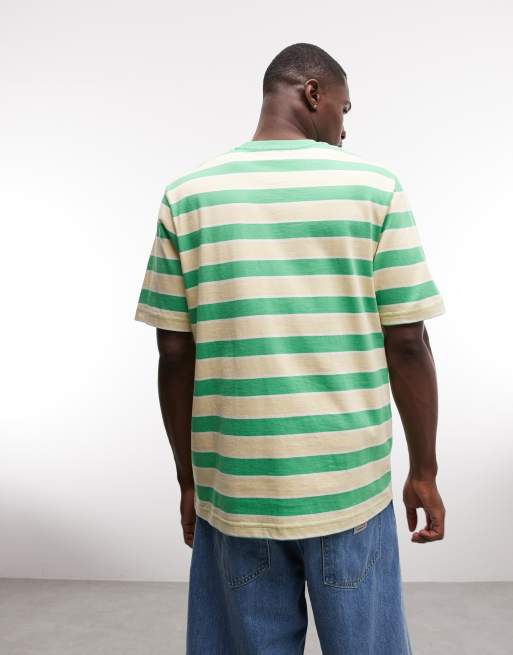 Stan Ray stripe short sleeve pocket t-shirt in green, 5 of 5