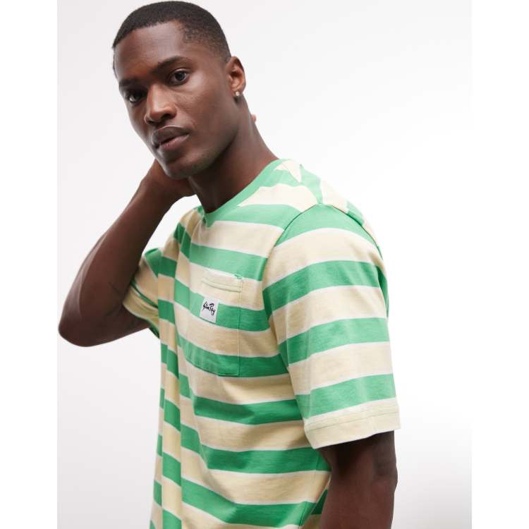 Stan Ray striped short sleeve pocket t-shirt in green | ASOS