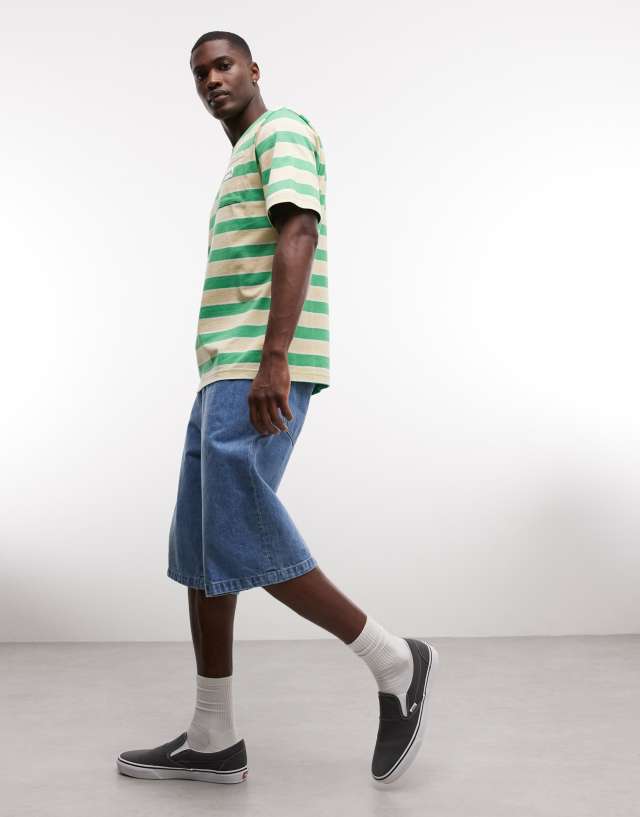 Stan Ray striped short sleeve pocket t-shirt in green | ASOS