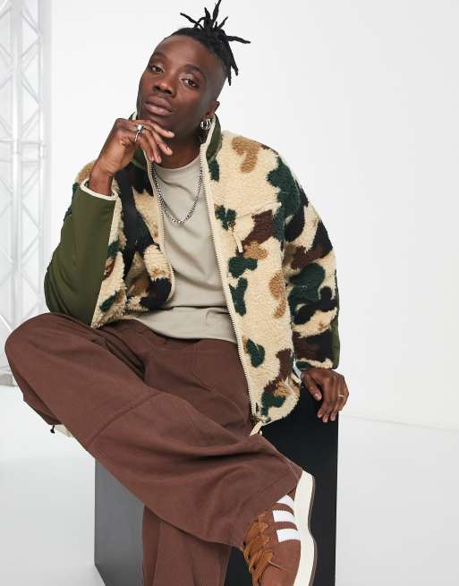Stan Ray - Sweat en polaire sherpa à imprimé camouflage