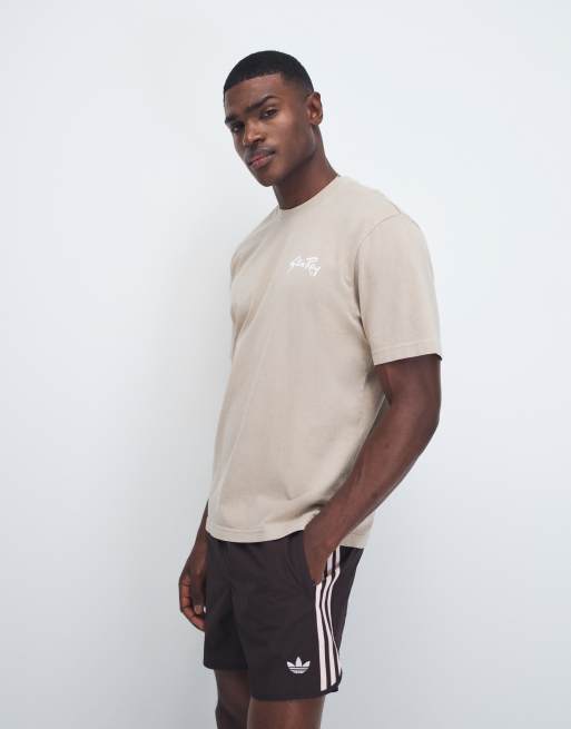 Stan Ray - T-shirt a maniche corte beige con logo e stampa sul retro, 3 di 9