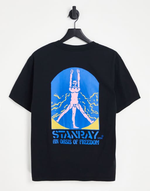 Stan Ray - T-shirt met print 'Oasis of freedom' in zwart 
