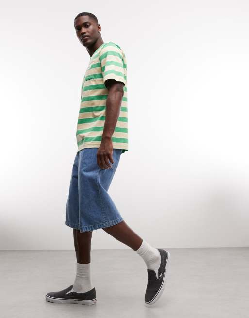Stan Ray - T-shirt rayé à manches courtes et poche - Vert, 2 de 5