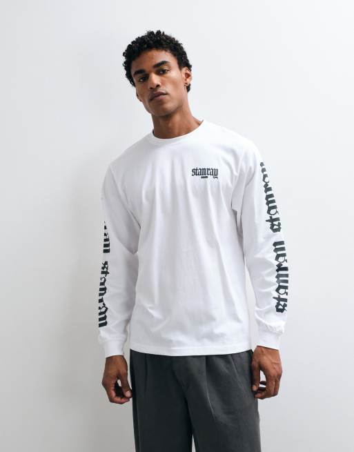 Stan Ray texas state long sleeve t-shirt in white, 3 of 5