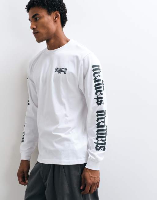 Stan Ray texas state long sleeve t-shirt in white, 5 of 5