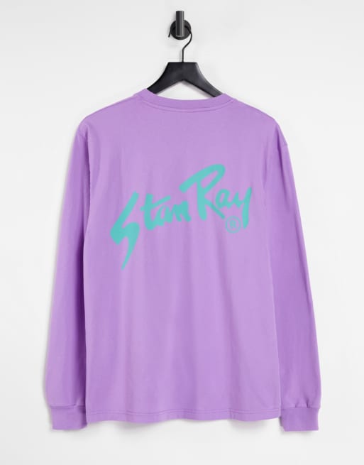 Stan Ray - Top met lange mouwen en logoprint in paars