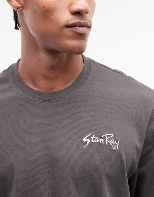 Stan Ray - Vasket sort T-shirt med korte ærmer og tekstlogo, 2 af 5