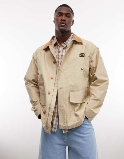 Stan Ray - Veste boutonnée style fonctionnel avec col contrastant - Beige - view 1