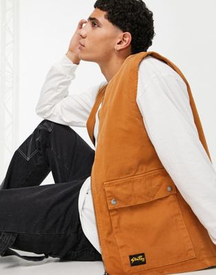 Stan Ray work gilet in brown