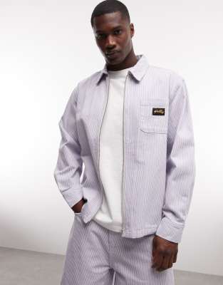 Stan Ray Stan Ray zip up hickory stripe jacket co-ord in multi