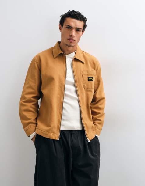 Stan Ray zip up shirt in brown - view 1
