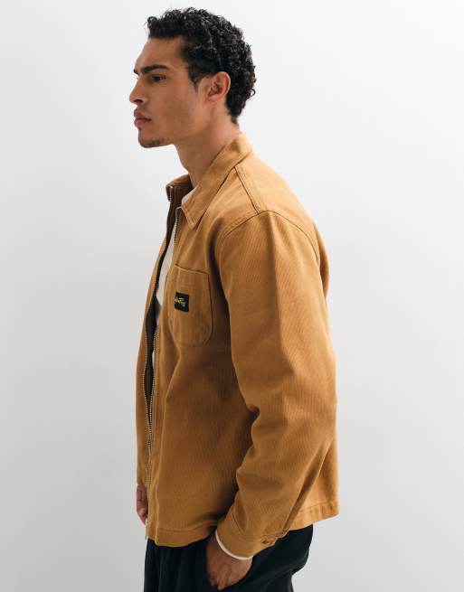 Stan Ray zip up shirt in brown, 2 of 5