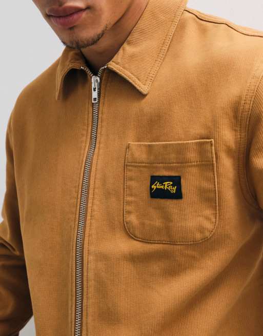 Stan Ray zip up shirt in brown, 3 of 5