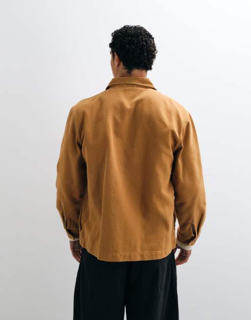 Stan Ray zip up shirt in brown, 5 of 5