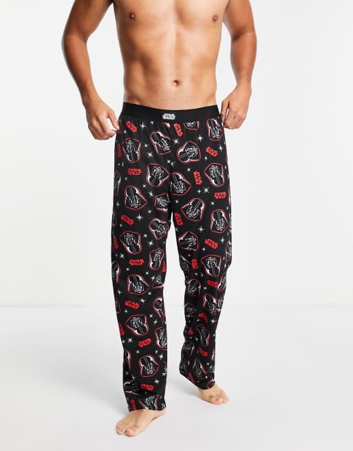 Star Wars - Sorte loungebukser med Darth Vader og Stormtrooper