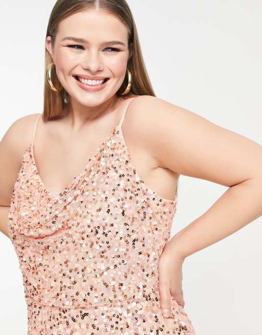 Peach hotsell sequin dress