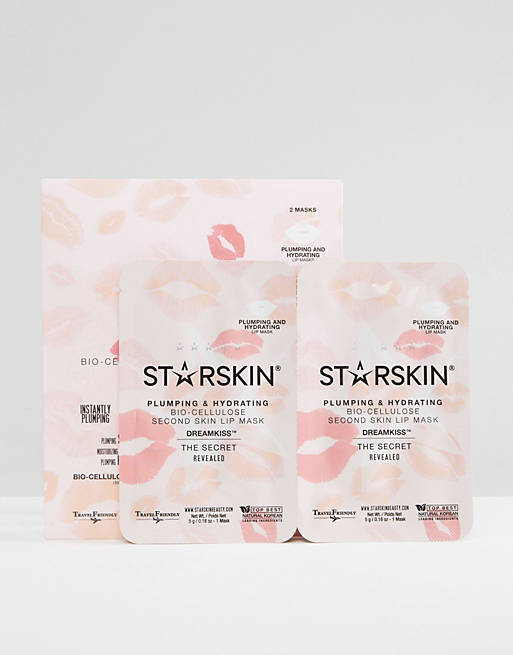 Starskin – Dreamkiss – Füllende und feuchtigkeitsspendende Lippenmaske aus Bio-Zellulose x 2