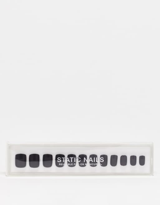 Static Nails Reusable Pop-On Manicures Square - Dark Room