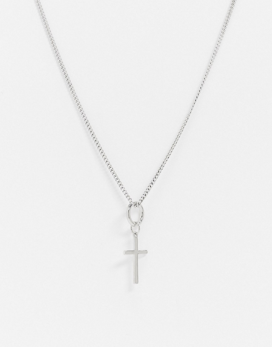 Status Syndicate cross necklace-Silver