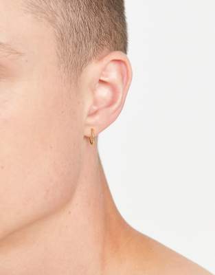 The Status Syndicate Status Syndicate gold plated hoop earrings