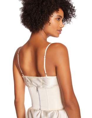 satin corset slip dress