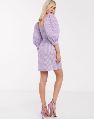 Stefania Vaidani milla check mini dress 