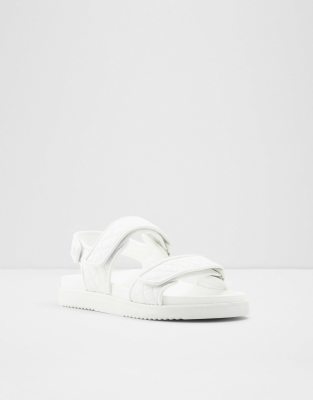   Asos Стеганые сандалии на толстой подошве в винтажном стиле белого цвета ALDO Eowilwia-Белый