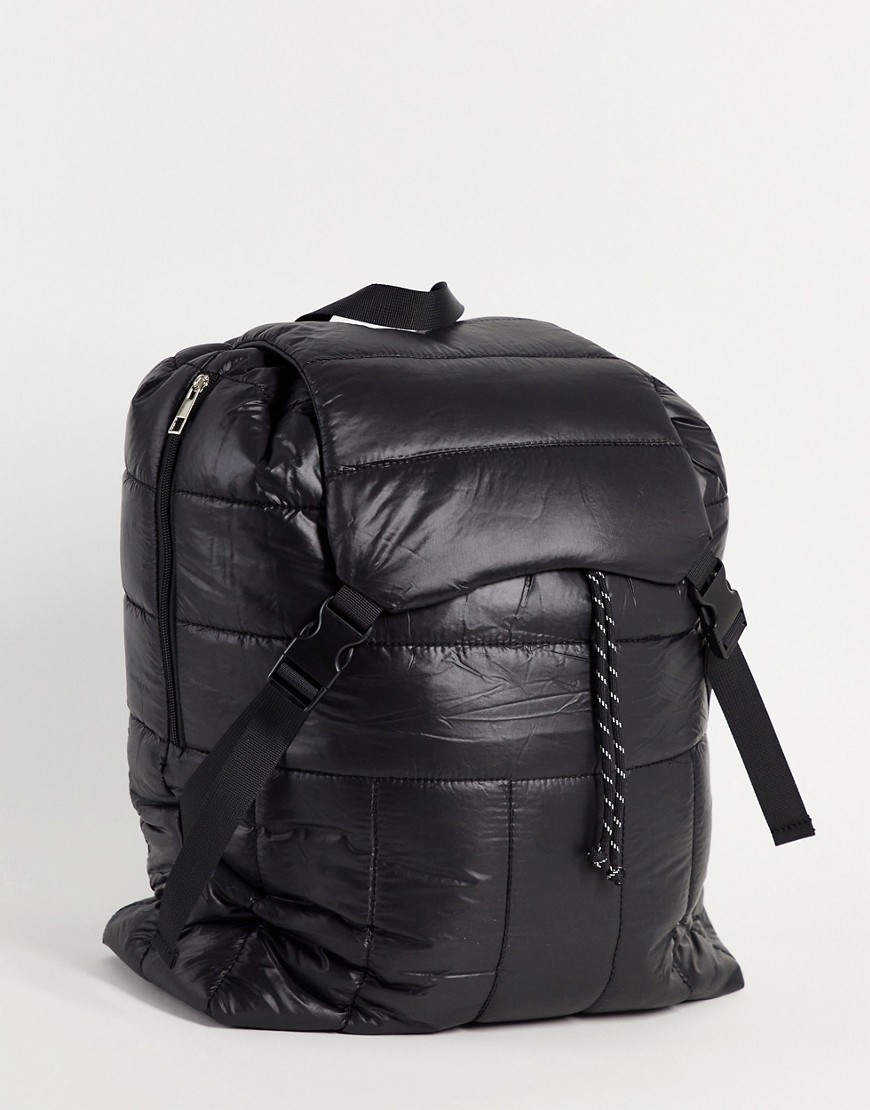 фото Стеганый нейлоновый рюкзак черного цвета svnx-черный цвет