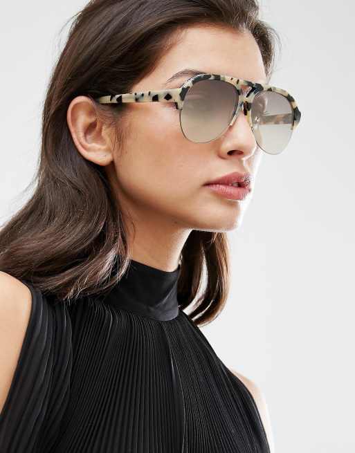 Stella McCartney Lunettes de soleil aviateur effet cailles