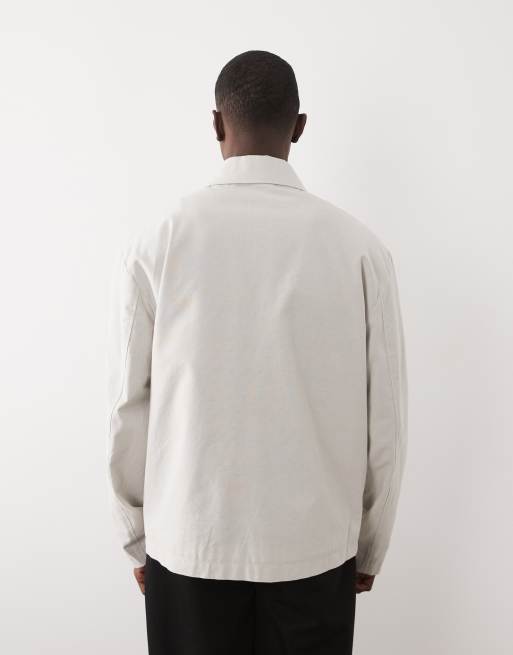 Stenfarvet harrington jakke fra ASOS DESIGN, 4 af 5