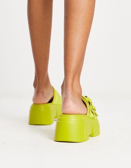 Steve madden cheap neon mules