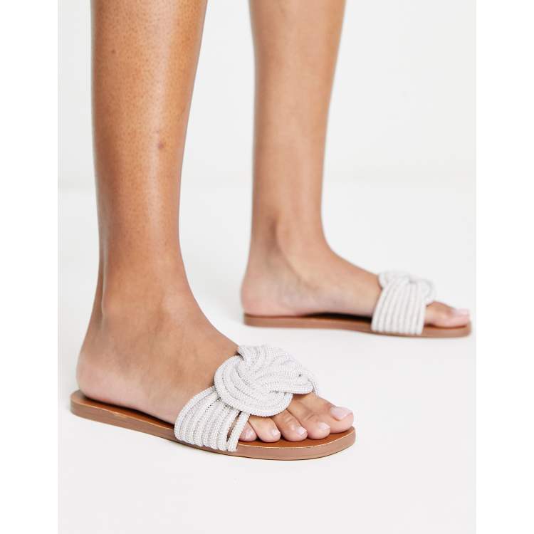 Afvise Norm Når som helst Steve Madden Adore plaited sandals in rhinestone | ASOS