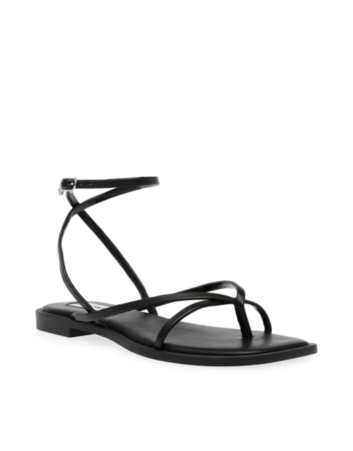 Steve madden black strappy sandals sale