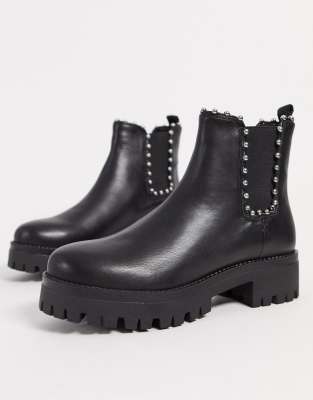 madden steve asos studded aiken chelsea boots leather