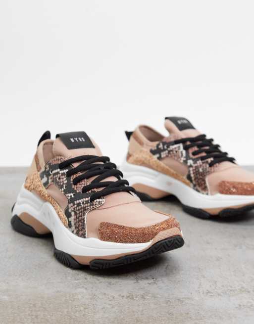 Steve madden rose gold hot sale trainers