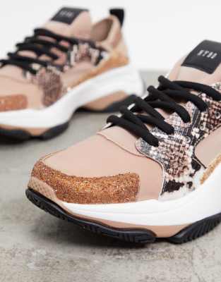 rose gold chunky trainers