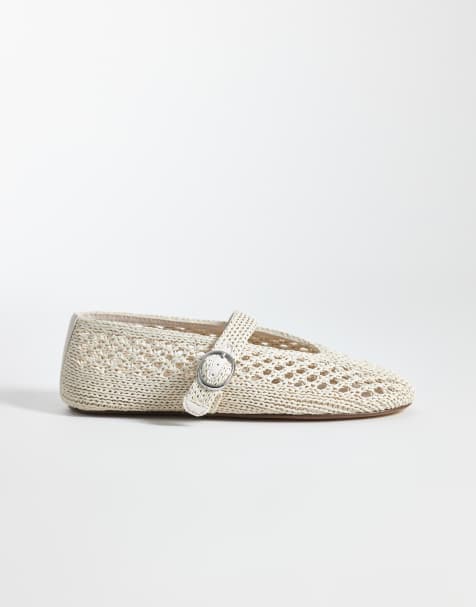 Steve Madden - Alara - Ballerines plates effet tressé - Sable - view 1