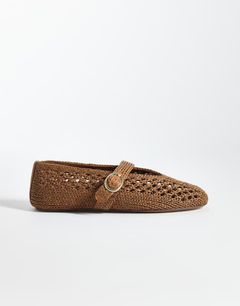 Steve Madden Alara woven ballet flats in cashew - view 1