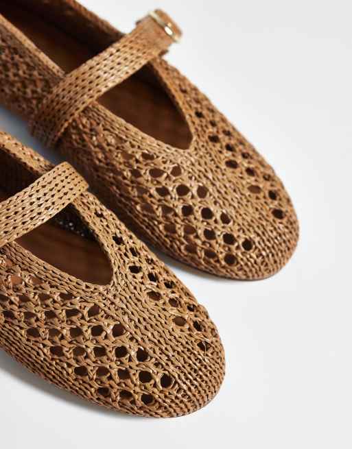 Steve Madden Alara woven ballet flats in cashew, 3 of 4