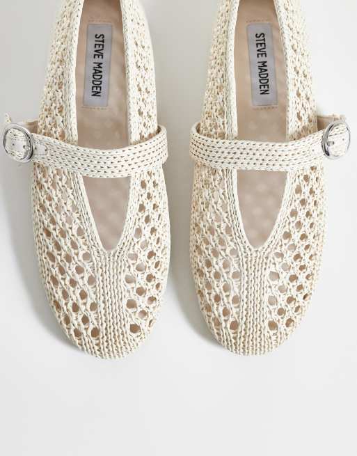 Steve Madden Alara woven ballet flats in sand pearl, 2 of 4