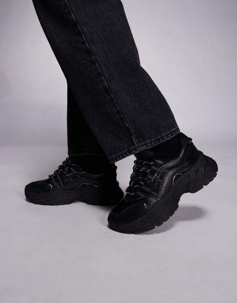 Steve Madden Animates chunky sneakers in black - view 1
