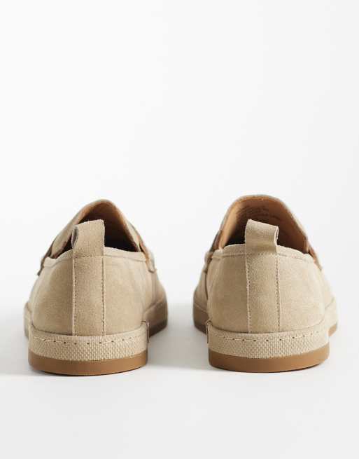 Steve Madden – Answer – Brungrå, vardagliga loafers i dra på-modell och mocka, 4 av 4