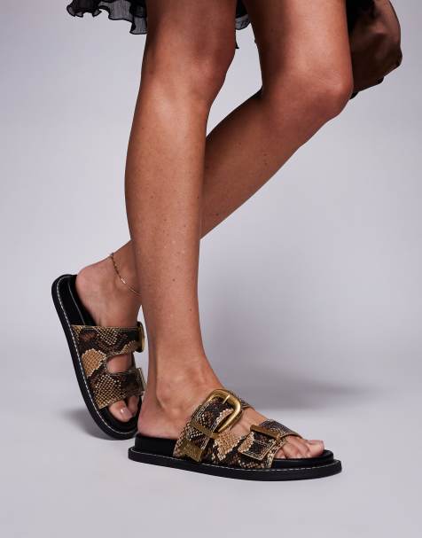 Steve Madden Arche sandals with buckles in leather snake - view 1