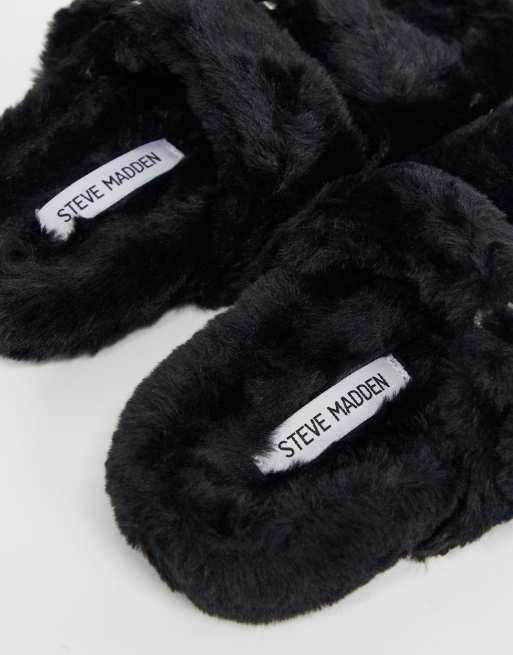 Steve madden 2025 black slippers